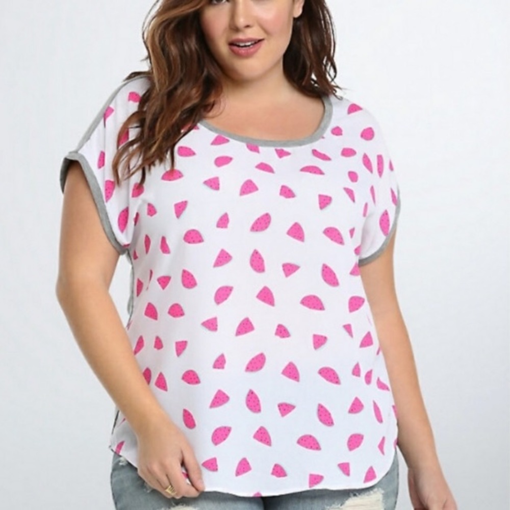 Torrid watermelon print top 2X plus size